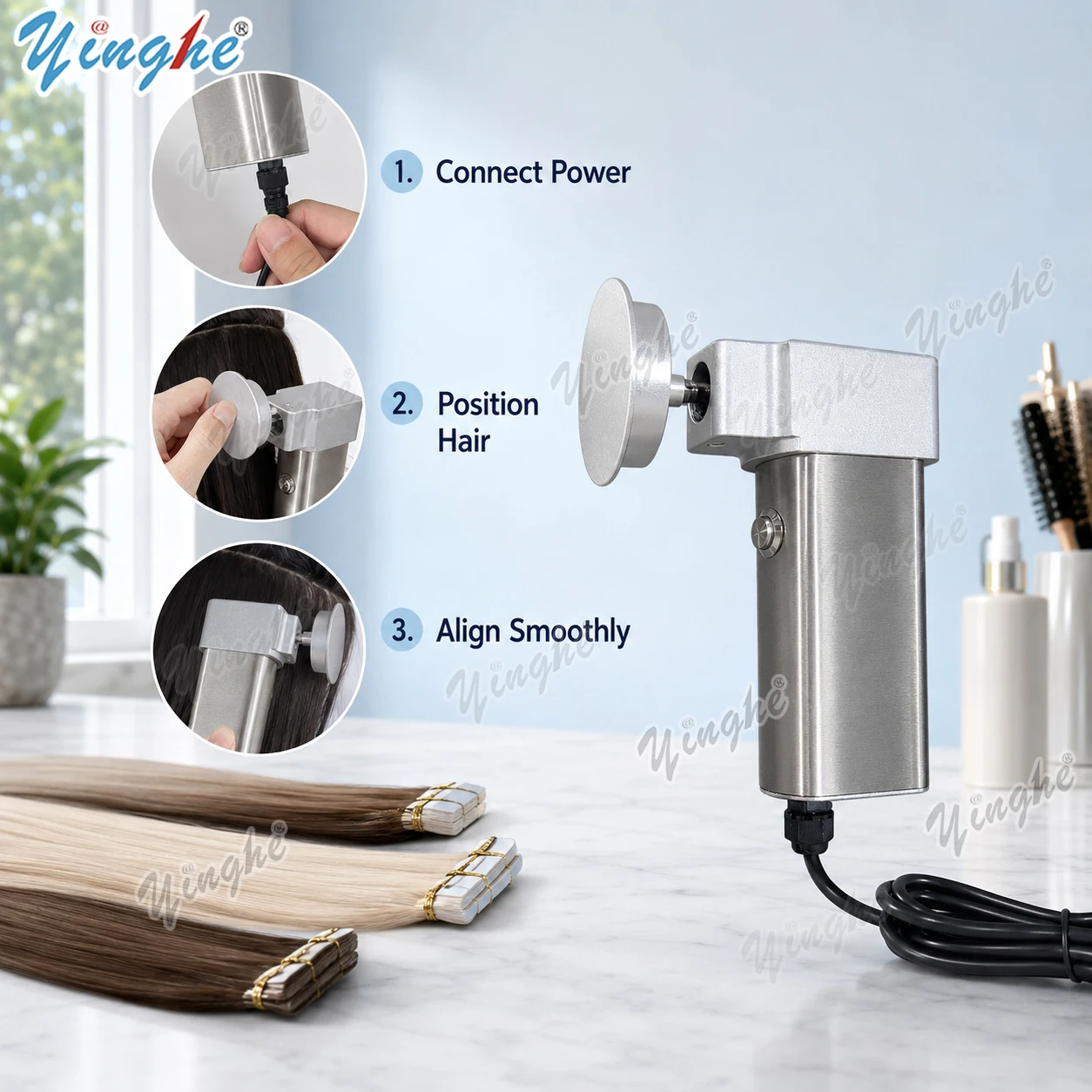 Hair Straightener - Aligneur de cheveux professionnel pour salons,