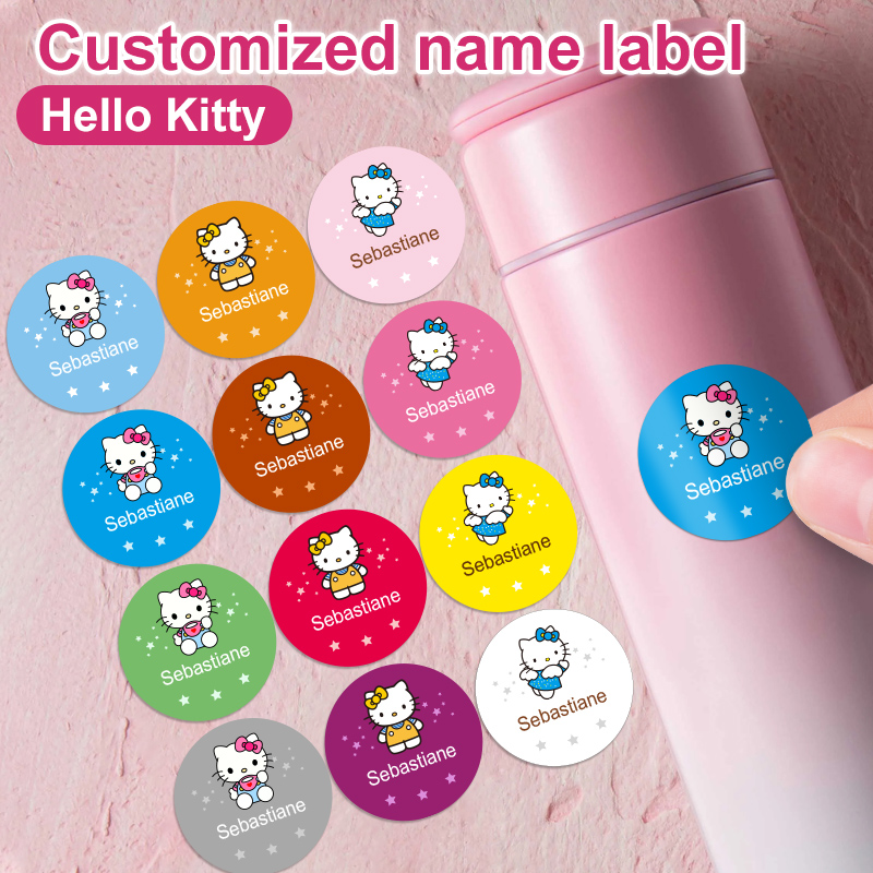Beauty Makeup Names - Autocollants personnalisés avec nom Hello Kitty,