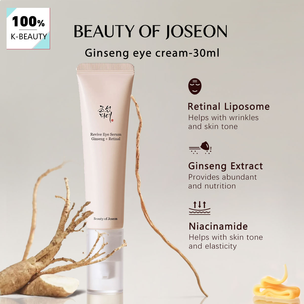 Beauty Of Joseon Makeup - Crème pour les yeux au ginseng