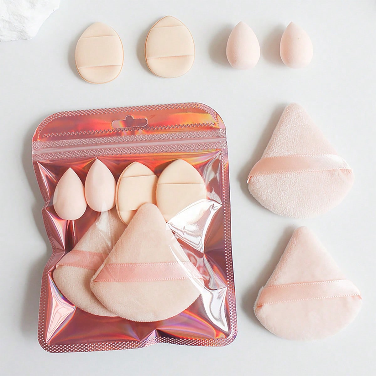 Lot de 6 Houppettes à Poudre T - Beauty Makeup Egg avis et prix