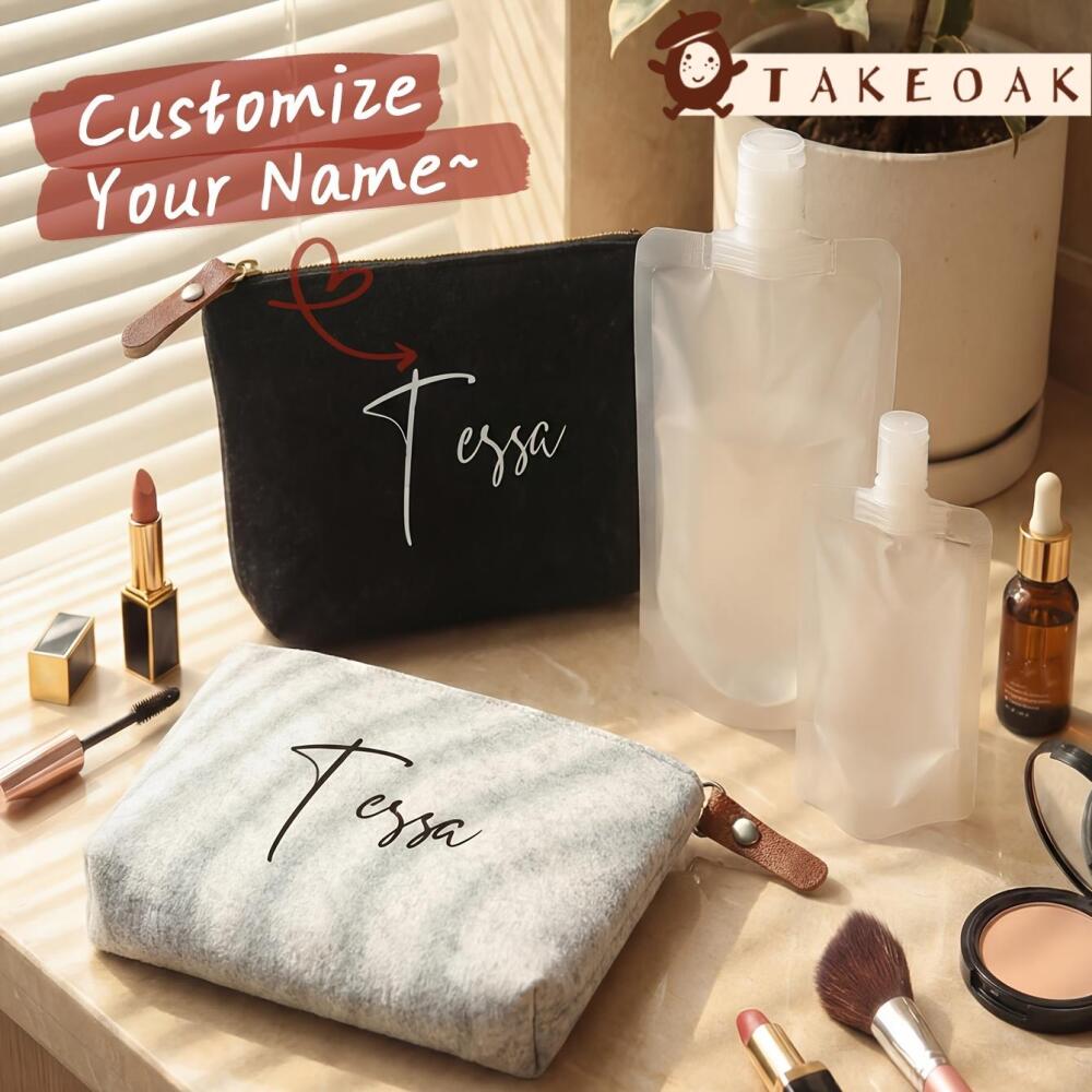 Pochette cosmétique en velours - Beauty Makeup Names avis et prix