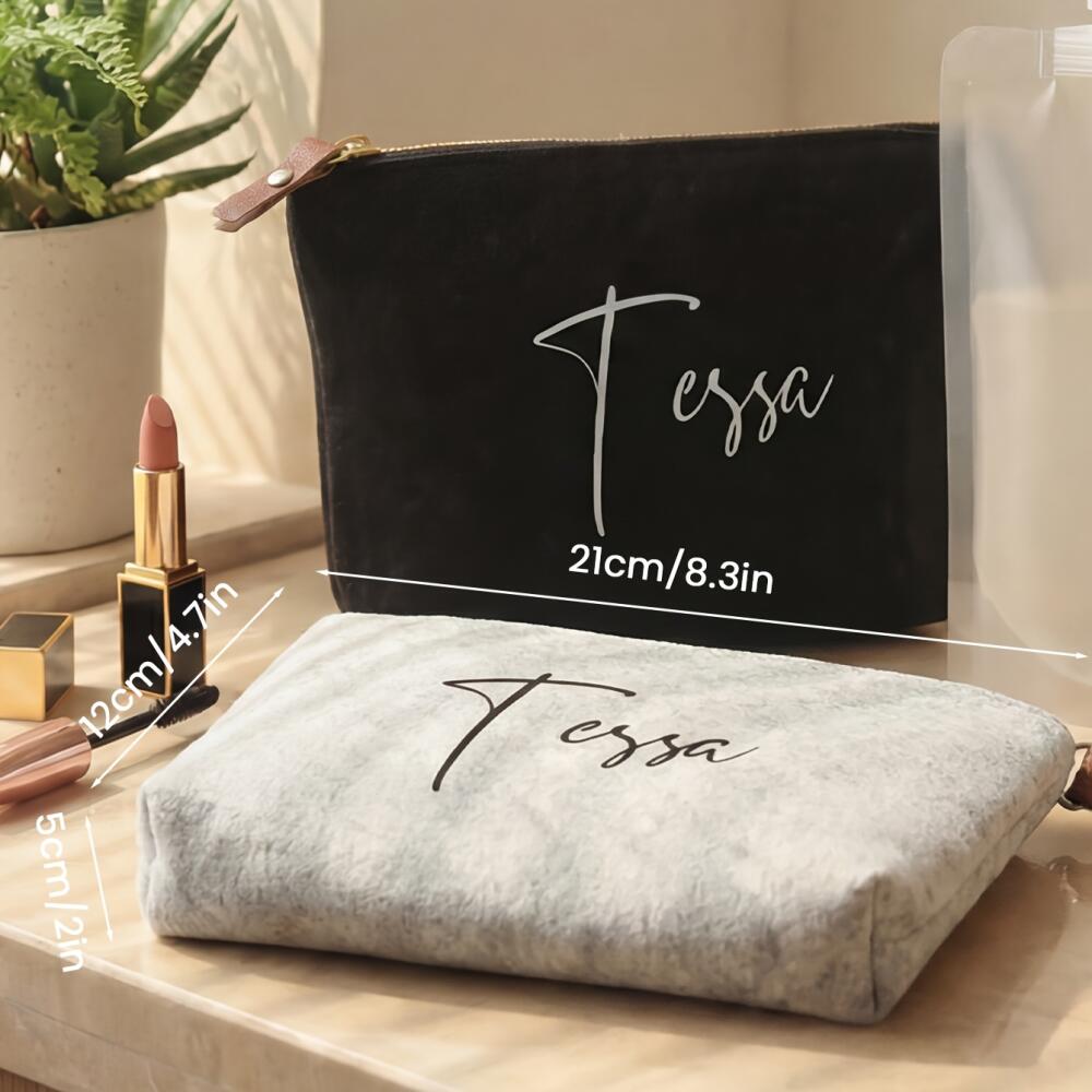 Pochette cosmétique en velours - Beauty Makeup Names avis et prix