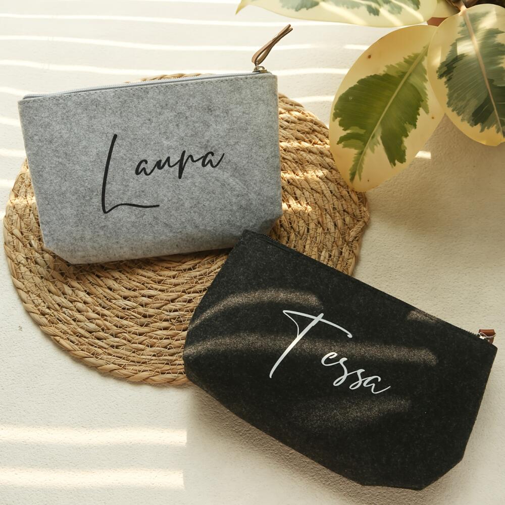 Pochette cosmétique en velours - Beauty Makeup Names avis et prix