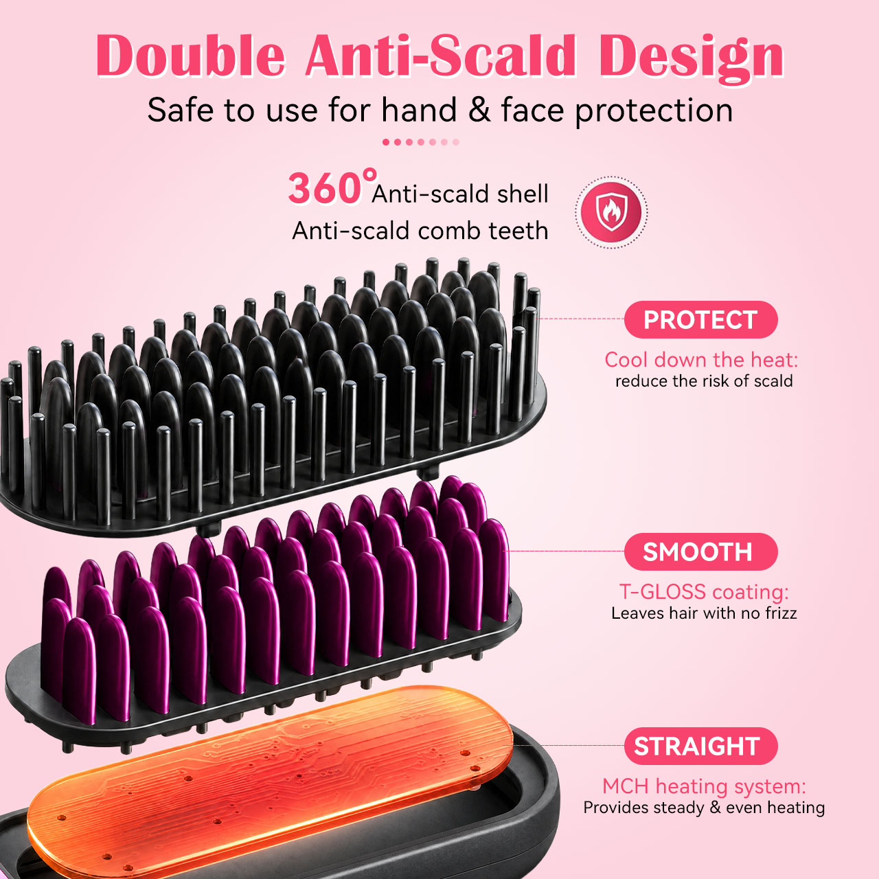 Peigne lisseur sans fil portab - Hair Straightener avis et prix